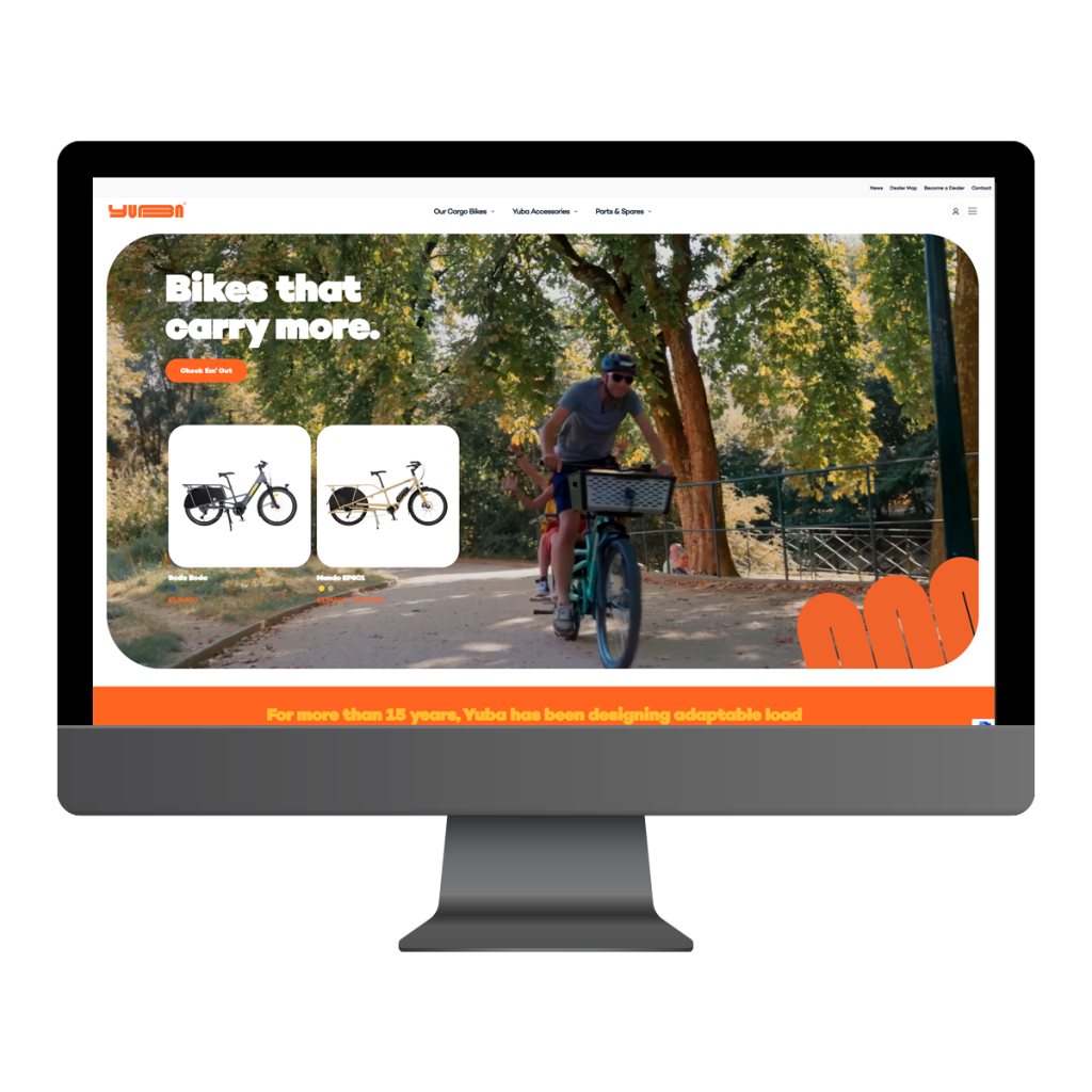 yuba family bike woocommerce design mockup yuba family bike woocommerce design mockup